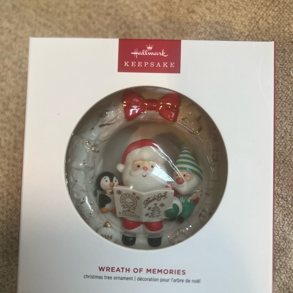 Hallmark Red and White Holiday Ornament